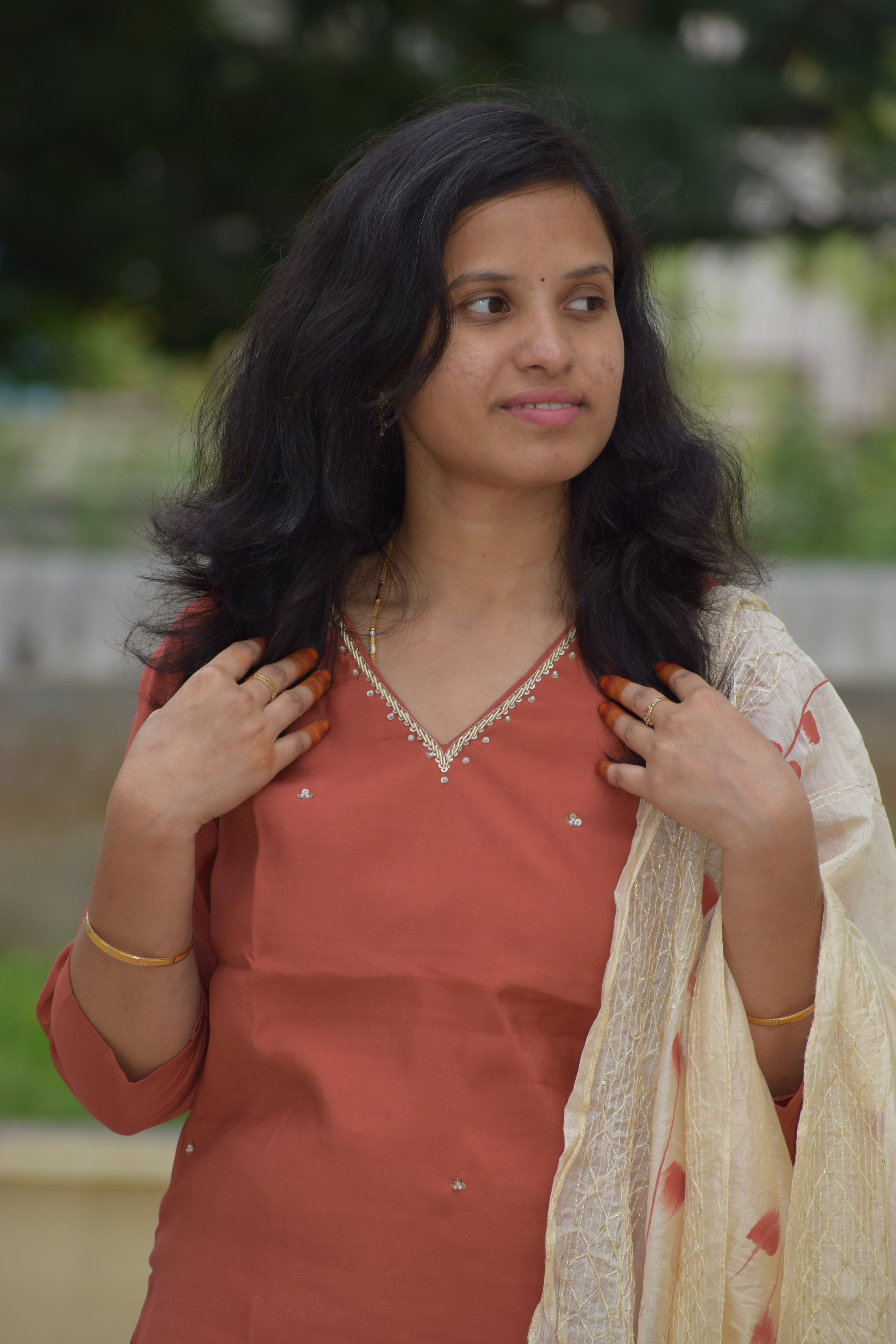 ROMAN SILK - RUST ORANGE 3 PC SET