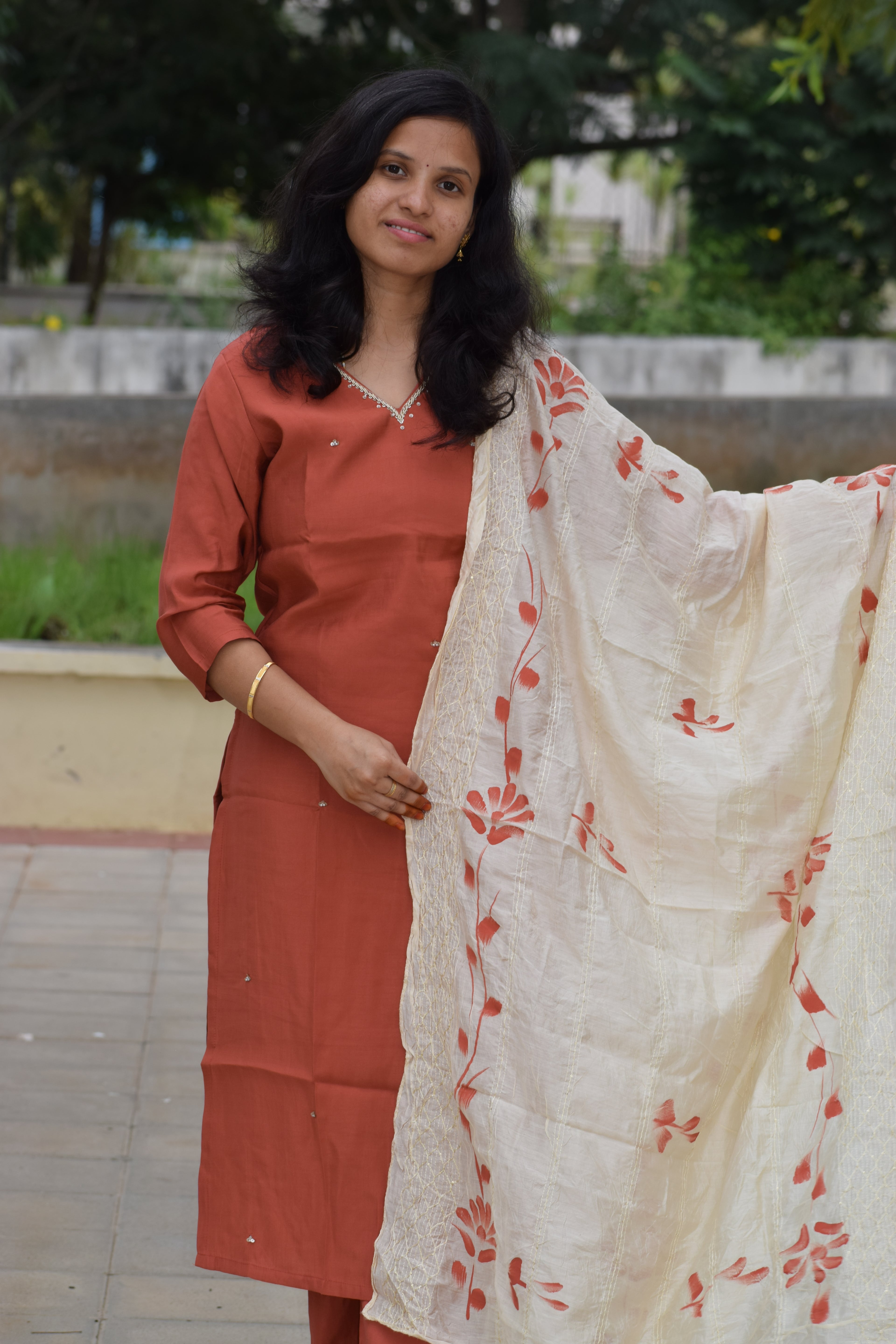 ROMAN SILK - RUST ORANGE 3 PC SET