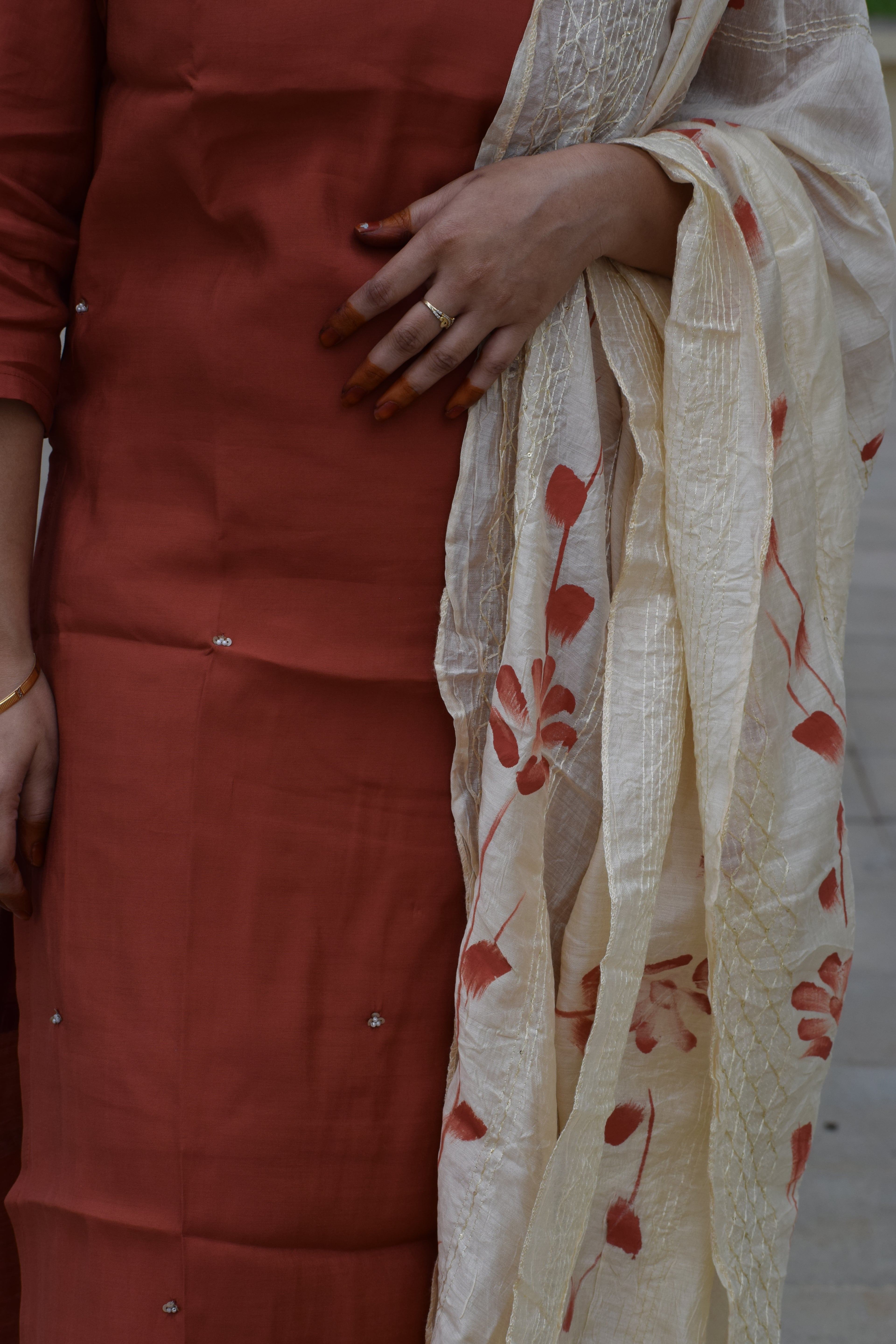 ROMAN SILK - RUST ORANGE 3 PC SET