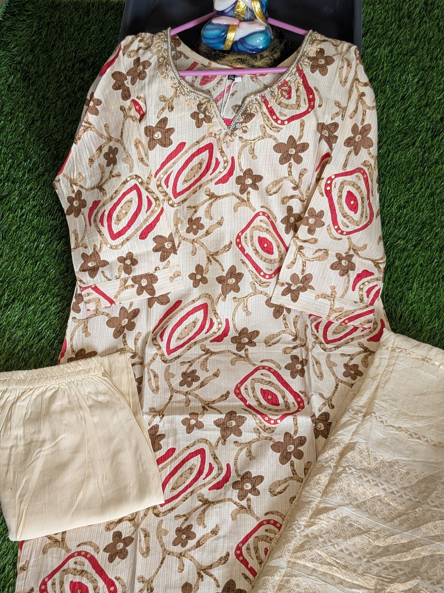 Floral 3 PC SET -BEIGE