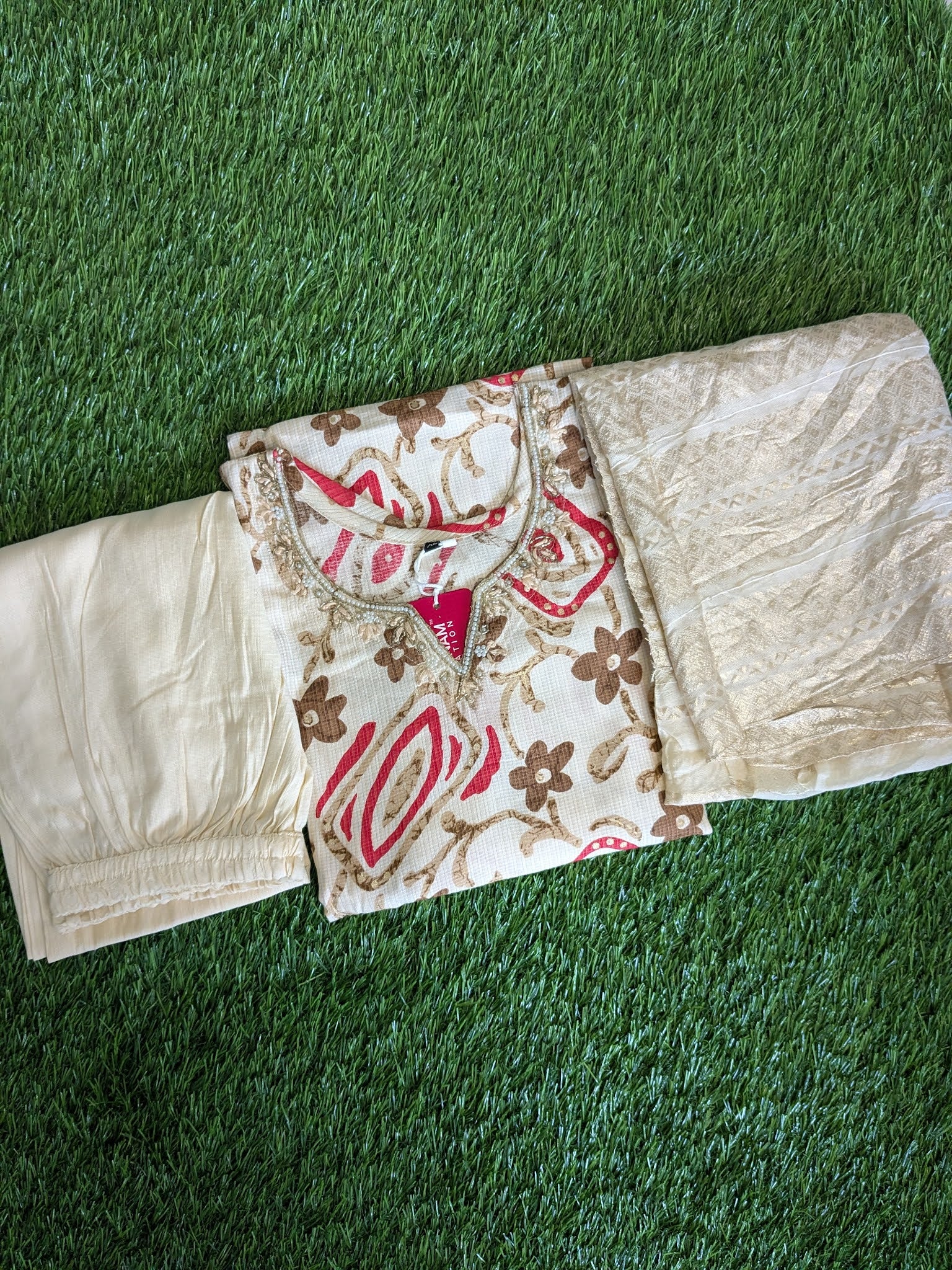 Floral 3 PC SET -BEIGE