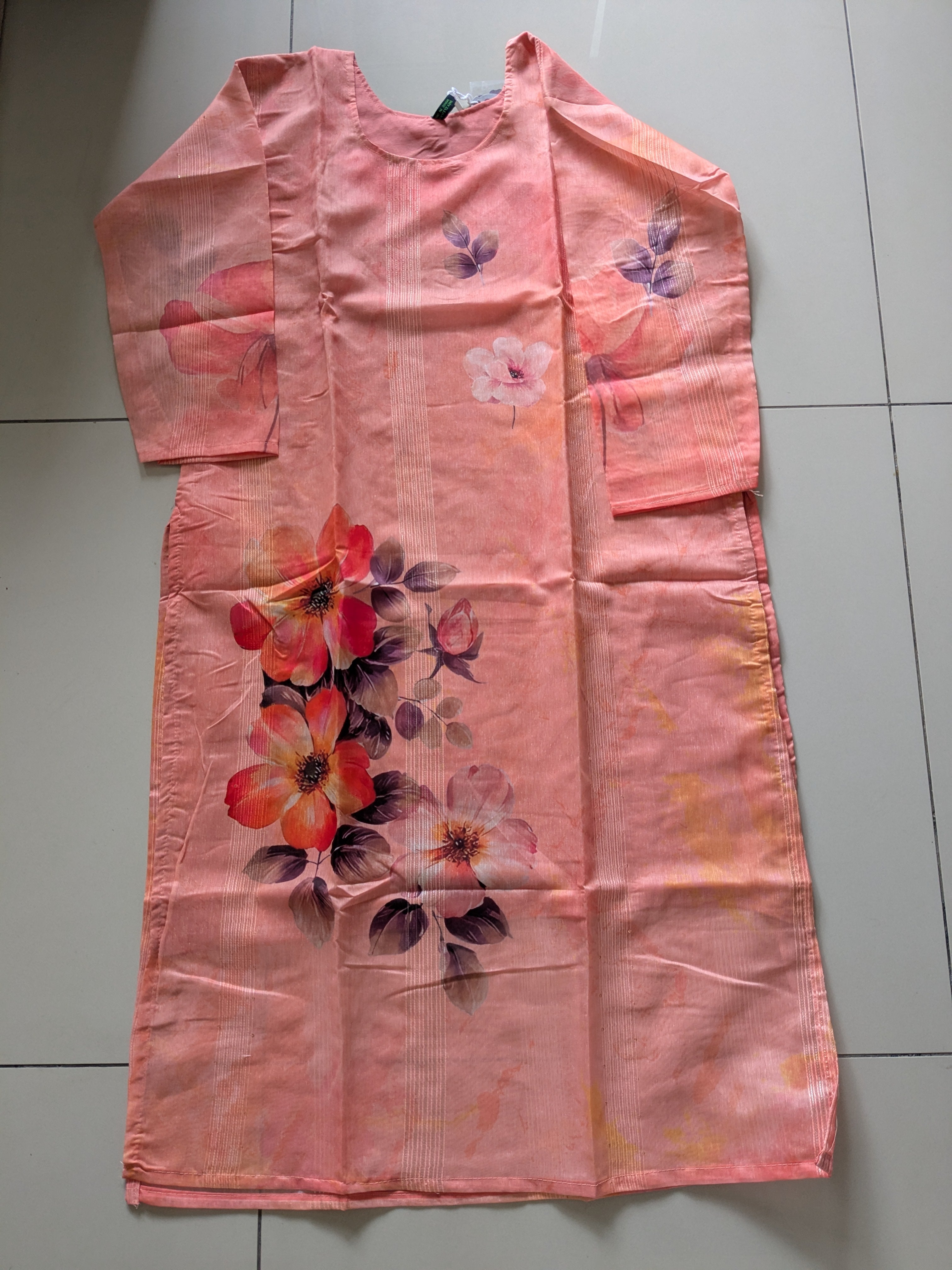 PEACH FLORAL TOP